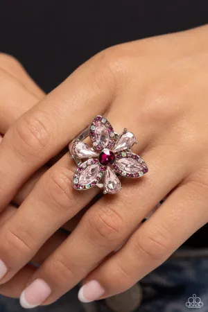 Paparazzi Blazing Blooms Ring Pink