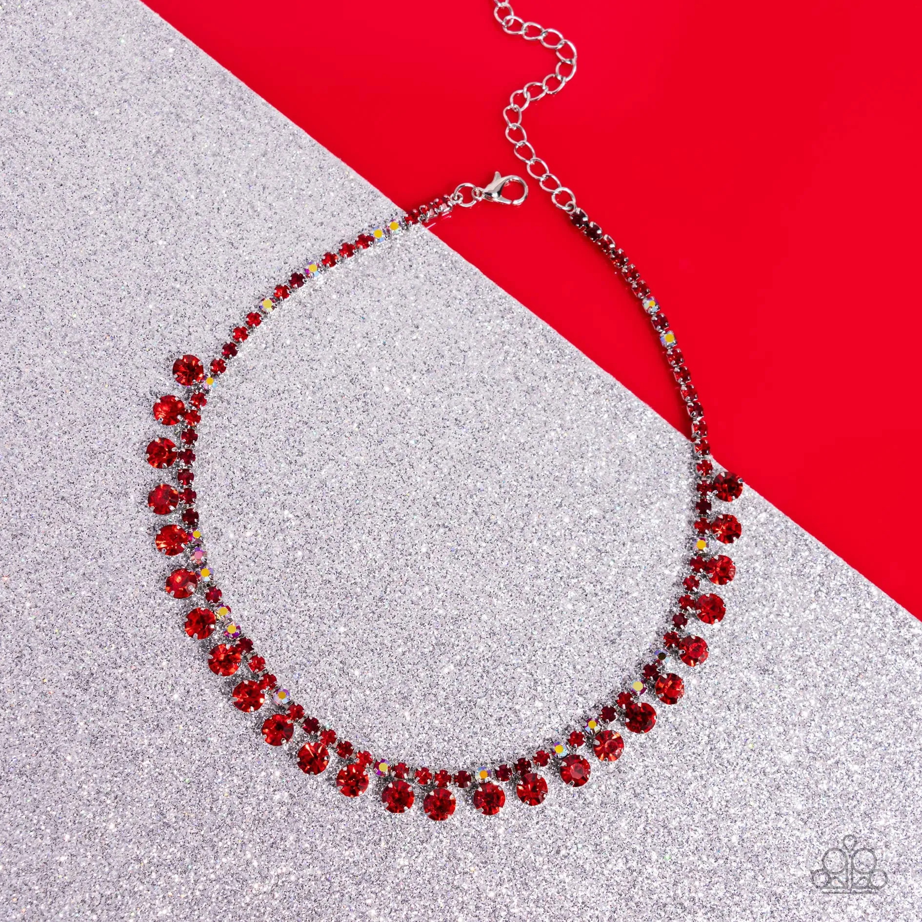 Paparazzi Flirting Flourish Earrings Red & Flirtations Finale Bracelet Red