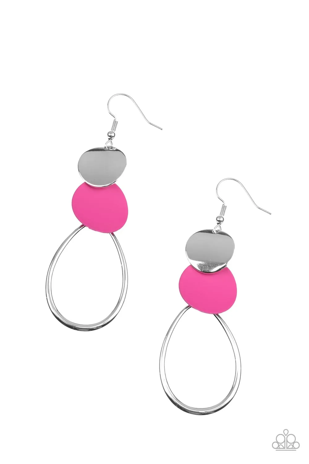 Paparazzi Retro Reception Earrings Pink