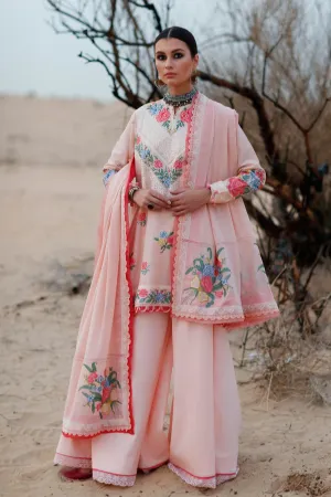 Pink Sharara Kameez Pakistani Eid Dress in Premium Lawn