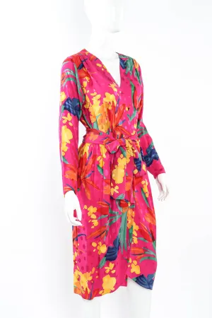 Pleasant Floral Wrap Dress