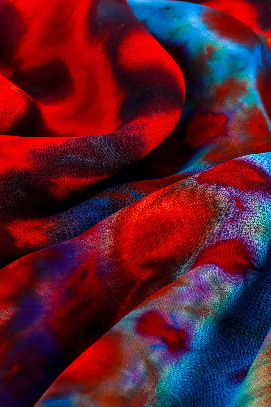 Rainbow Shibori Dolman Tunic Dress