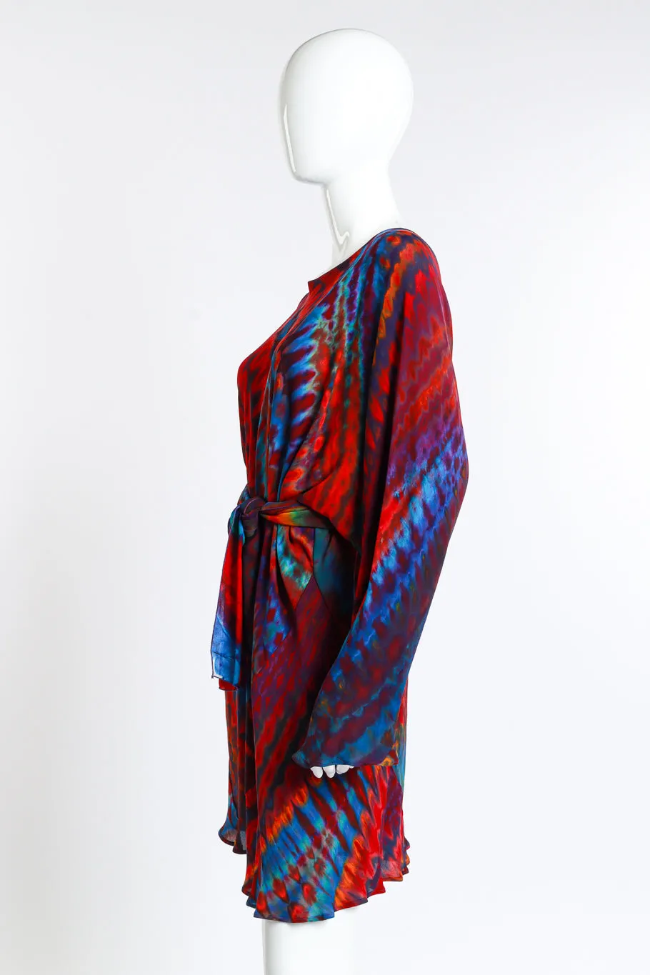 Rainbow Shibori Dolman Tunic Dress