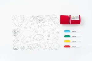 Scribble Mat Baby Australian Animals Reusable Colouring Mat