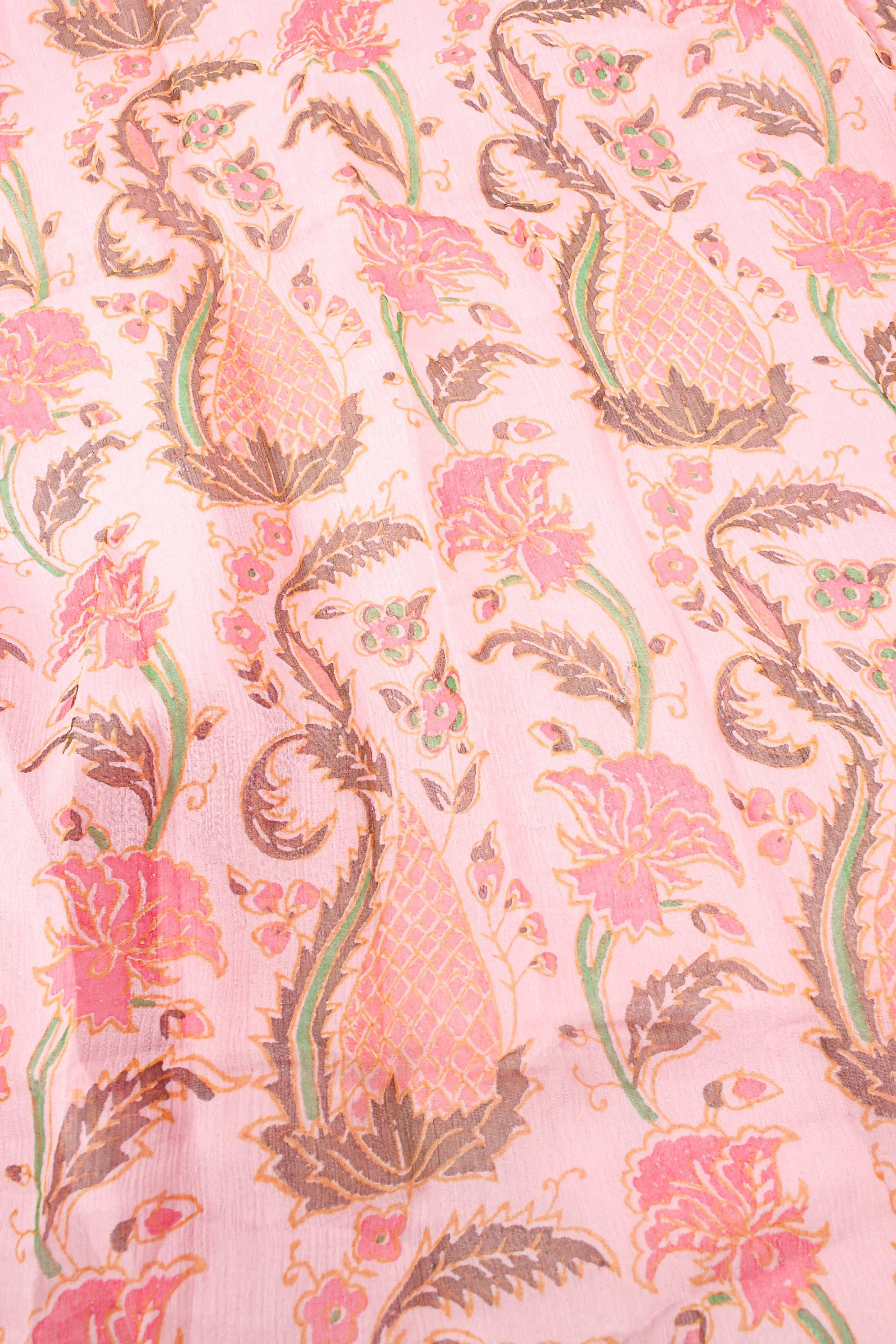 Sheer Botanical Peasant Dress