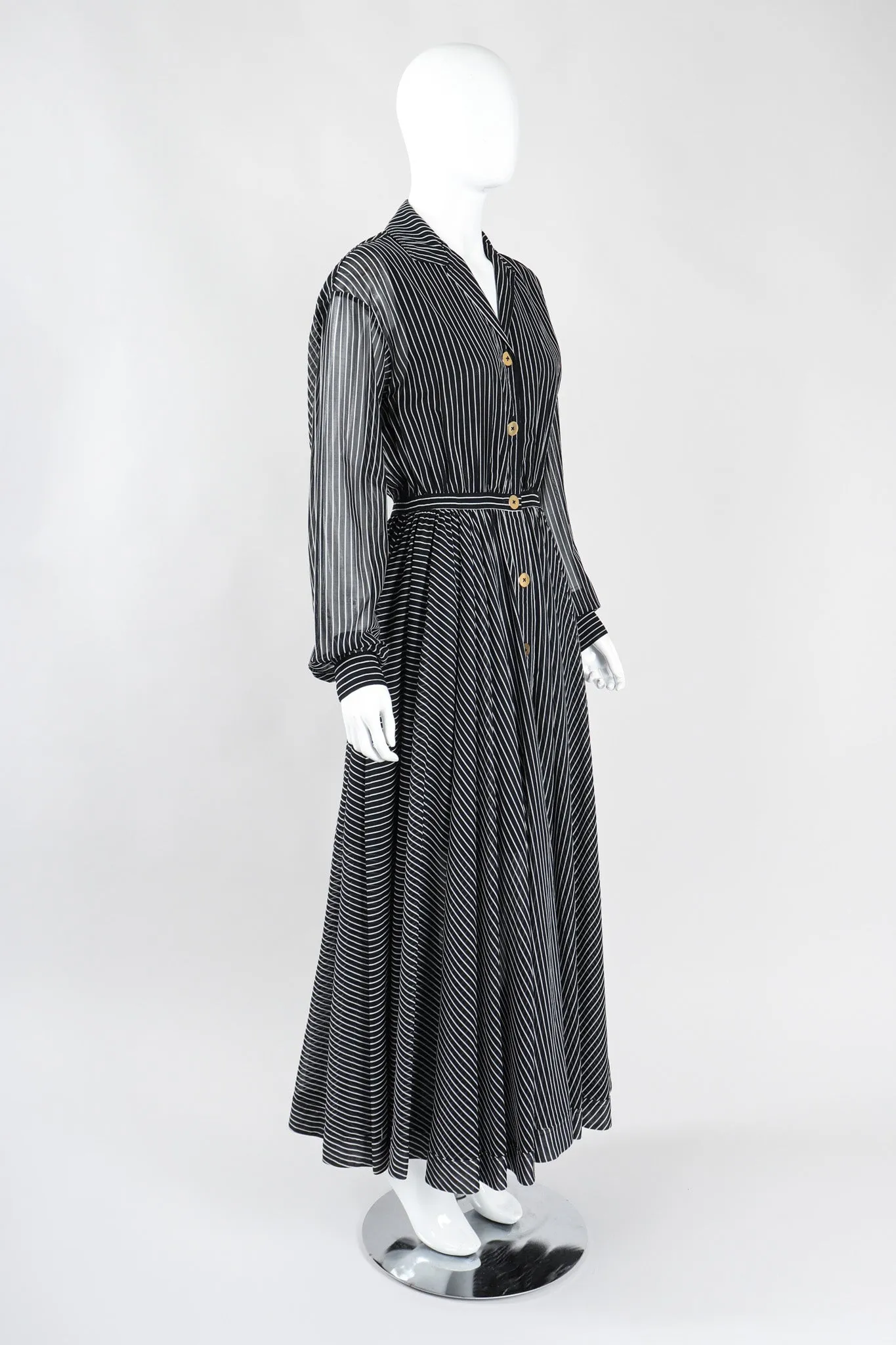 Striped Shirtwaist Dress