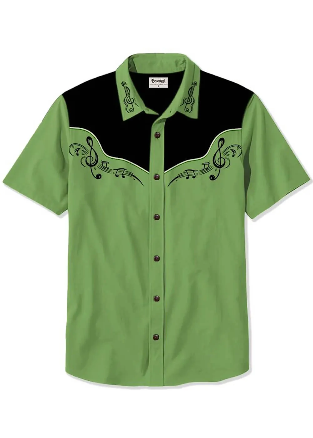Succubus Gents Sheet Music Shirt Green
