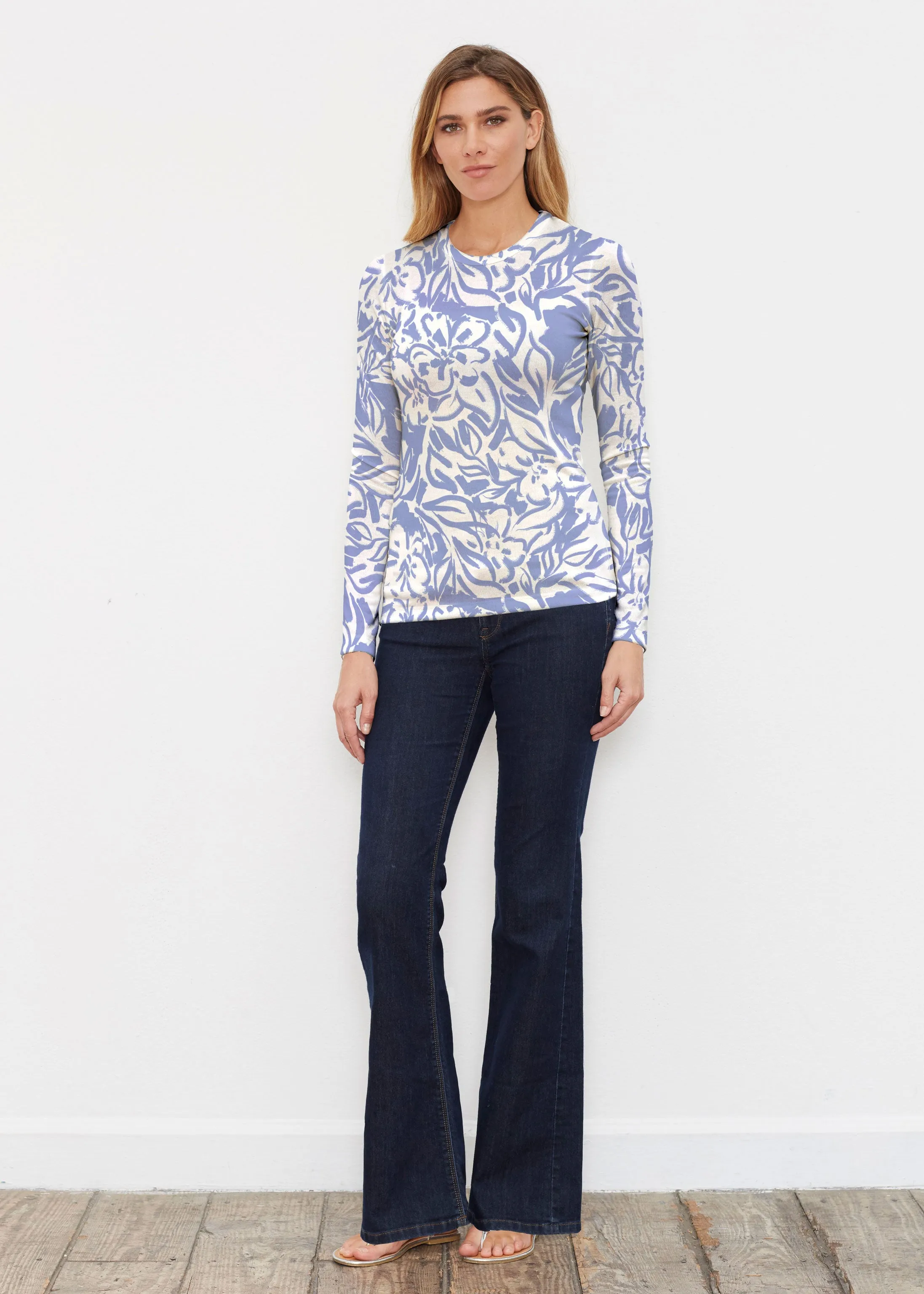 Summer Breeze Perri (8164) ~ Butterknit Long Sleeve Crew Top