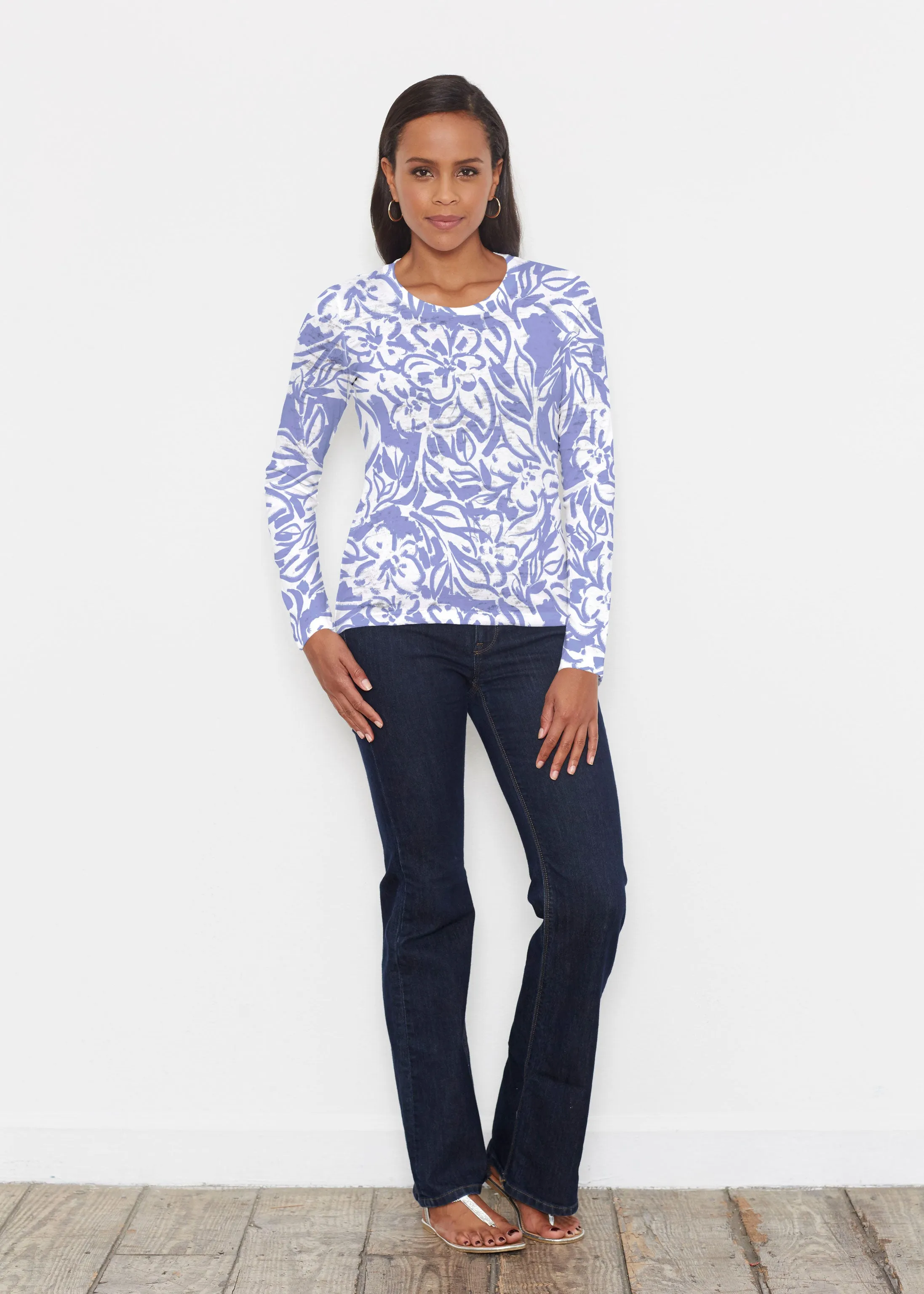 Summer Breeze Perri (8164) ~ Signature Long Sleeve Crew Shirt