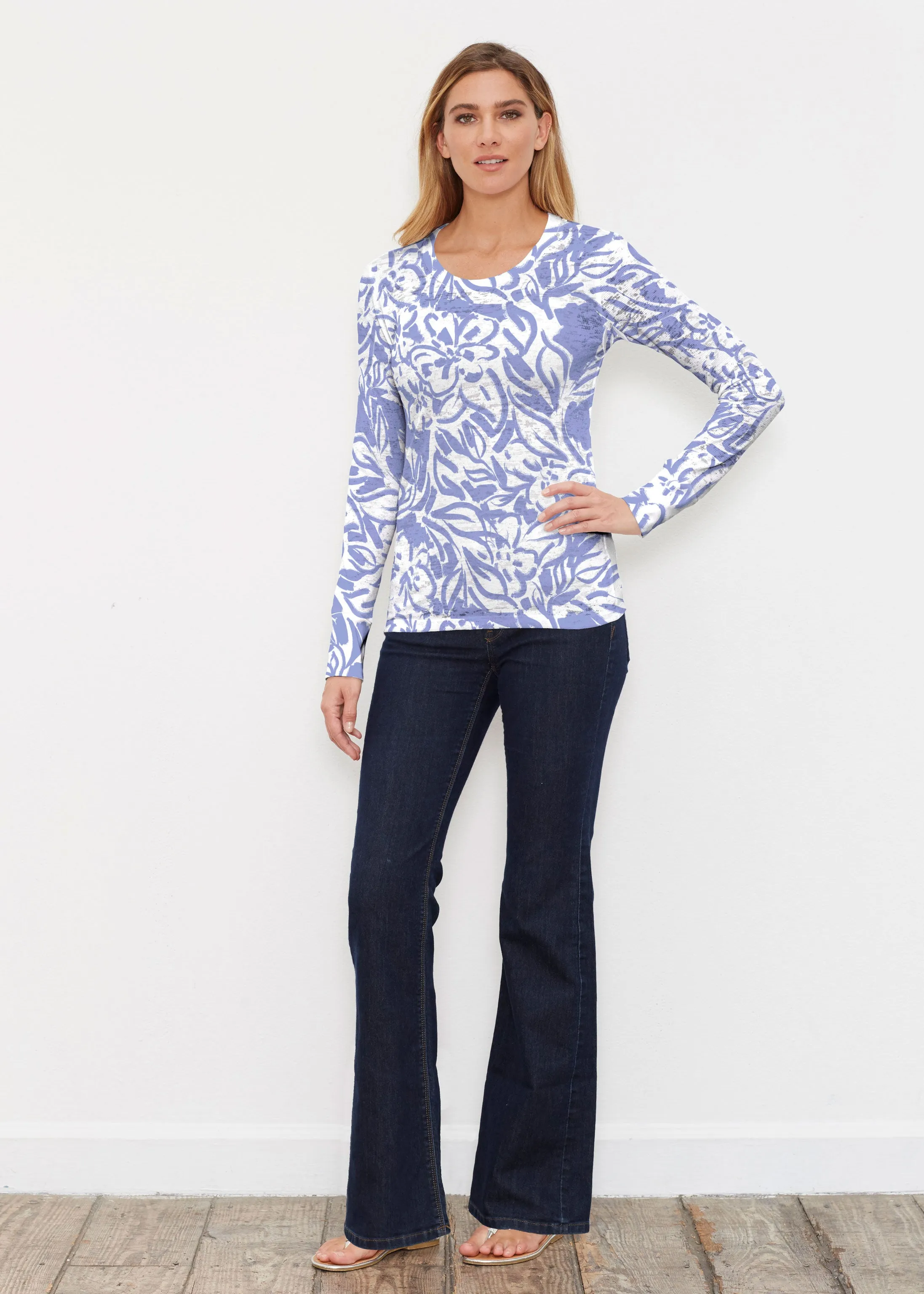 Summer Breeze Perri (8164) ~ Thermal Long Sleeve Crew Shirt