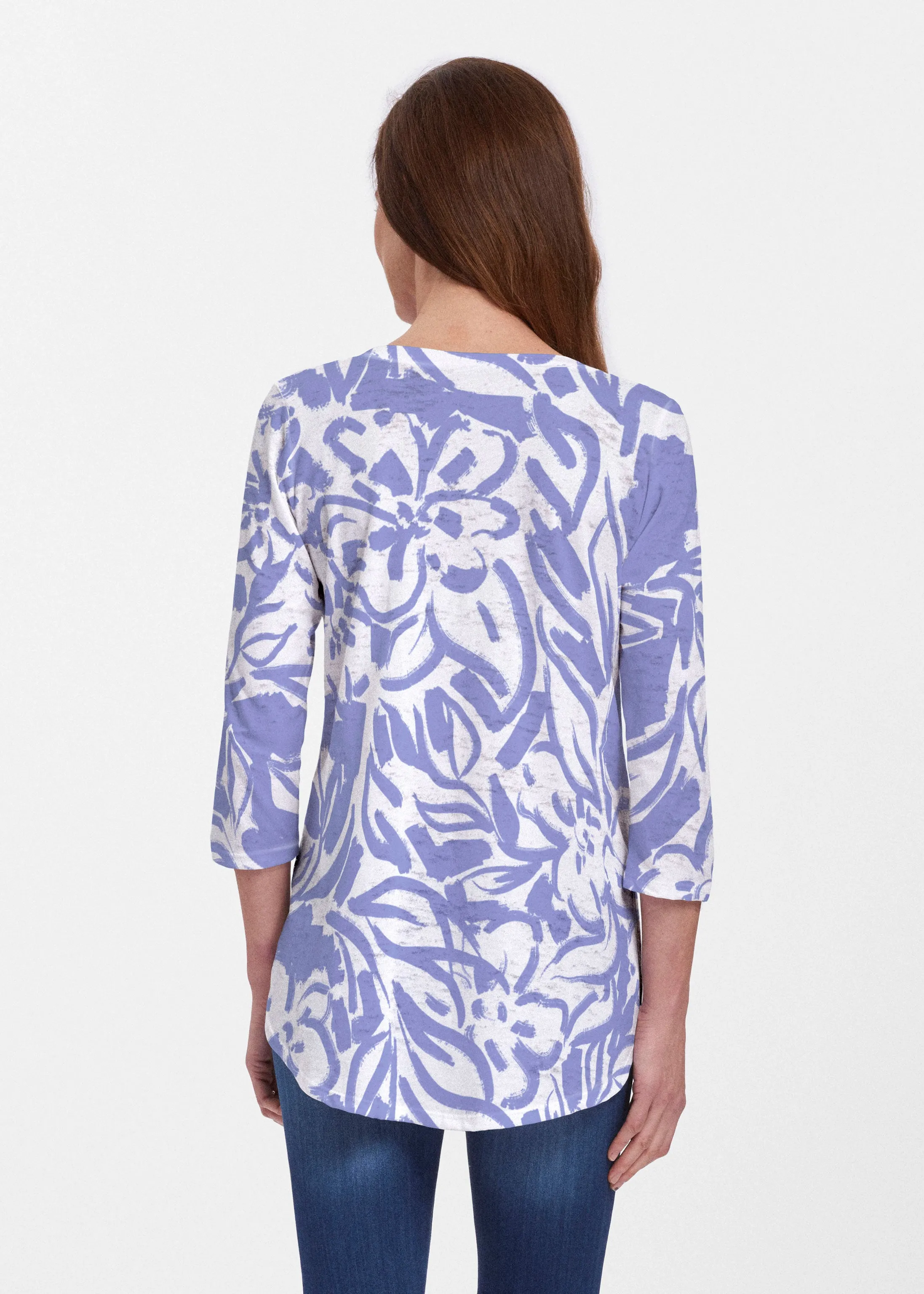 Summer Breeze Perri (8164) ~ V-neck Flowy Tunic