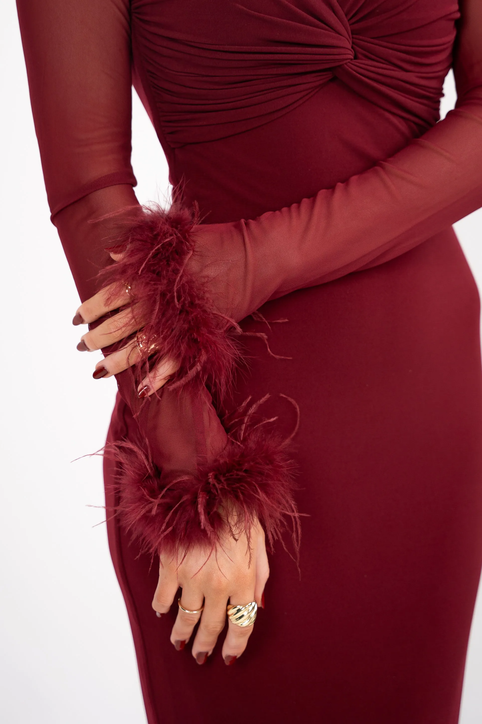 Zerina Maroon Dress